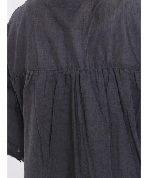 Samansa Mos2(サマンサ モスモス)の「バンドカラー七分袖シャツ(シャツ/ブラウス・レディース・チャコールグレー/ピンク/サックスブルー/オフホワイト/グリーン・F)」の21枚目の写真