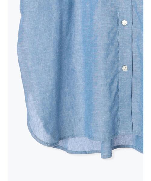 Samansa Mos2(サマンサ モスモス)の「バンドカラー七分袖シャツ(シャツ/ブラウス・レディース・チャコールグレー/ピンク/サックスブルー/オフホワイト/グリーン・F)」の8枚目の写真