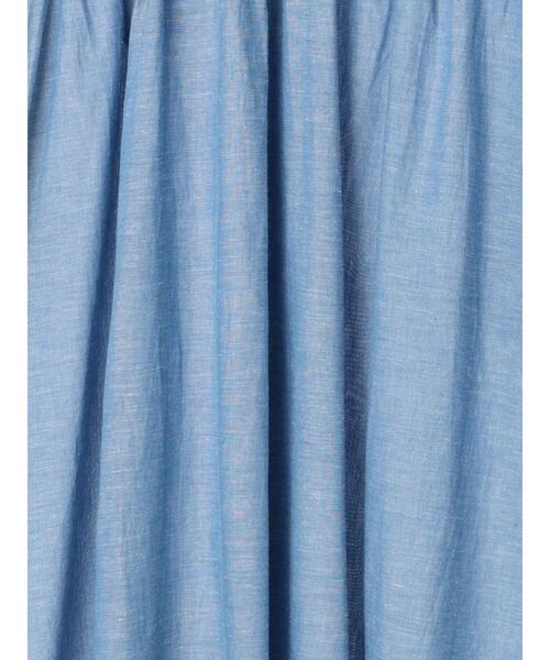 Samansa Mos2(サマンサ モスモス)の「バンドカラー七分袖シャツ(シャツ/ブラウス・レディース・チャコールグレー/ピンク/サックスブルー/オフホワイト/グリーン・F)」の6枚目の写真