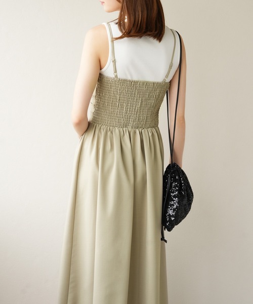 IAMUSE（アイアミューズ）の「キーラインキャミワンピース S1004【IAMUSE】（ワンピース・レディース・ベージュ/ブラック・FREE）」の18枚目の写真