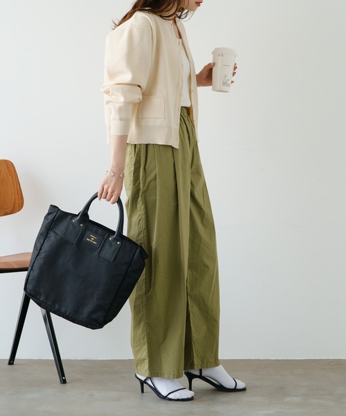 PUAL CE CIN（ピュアルセシン）の「高密度コットンコクーンシルエットパンツ（その他パンツ・レディース・オレンジ/グリーン/カーキ/チャコールグレー/ブルー・FREE）」の18枚目の写真