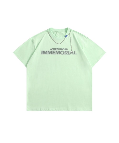 GENXDER(ノンジェンダー)の「【genxder】ユニセックスアメカジ風プリント半袖Tシャツ (SS)(Tシャツ/カットソー・メンズ・グリーン/ブラック/ライトブルー・LARGE/X-LARGE/MEDIUM)」の5枚目の写真
