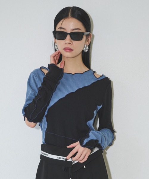 Solace(ソレイス)の「バイカラーメロウトップス(Tシャツ/カットソー Solace(ソレイス)の「バイカラーメロウトップス(Tシャツ/カットソー
