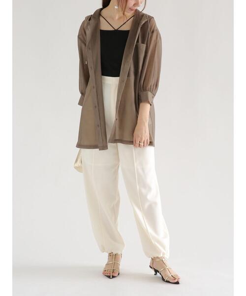 Te chichi（テチチ）の「リネンライクパラシュートパンツ（その他パンツ・レディース・ブラック/オフホワイト/カーキ・F）」の17枚目の写真