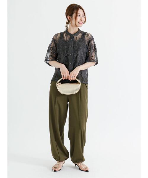 Te chichi（テチチ）の「リネンライクパラシュートパンツ（その他パンツ・レディース・ブラック/オフホワイト/カーキ・F）」の19枚目の写真