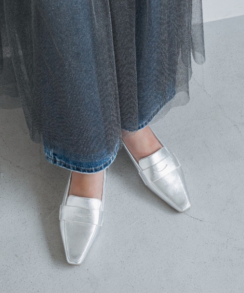 EVOL(イーボル)の「【EVOL】ソフトスクエアコインローファー IV5221(ローファー・レディース・ベージュ/ブラック/シルバー・25.0cm/24.5cm/24.0cm/23.5cm/23.0cm/22.5cm/22.0cm)」の21枚目の写真