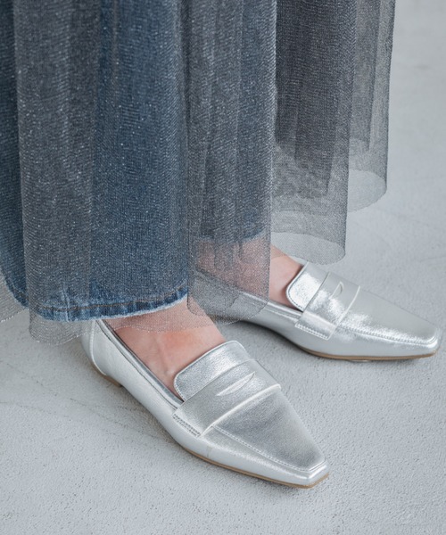 EVOL(イーボル)の「【EVOL】ソフトスクエアコインローファー IV5221(ローファー・レディース・ベージュ/ブラック/シルバー・25.0cm/24.5cm/24.0cm/23.5cm/23.0cm/22.5cm/22.0cm)」の22枚目の写真