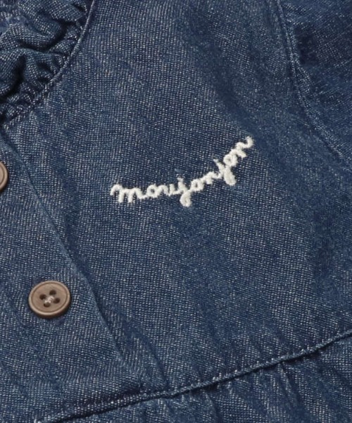 Moujonjon(ムージョンジョン)の「チェック柄・デニムティアードワンピース(ワンピース・キッズ・ブルー/ネイビー・110/140/120/90/130/80/100)」の5枚目の写真