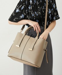 VIS | 【3WAY】ゴールド金具付きノットトートバッグ【A4対応】(トートバッグ)