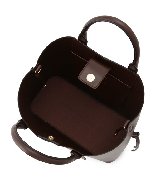 VIS（ビス）の「【A4収納】ゴールド金具付きノットトートバッグ/通勤・通学対応（トートバッグ・レディース・ブラック/ダークブラウン/ベージュ・FREE）」の21枚目の写真