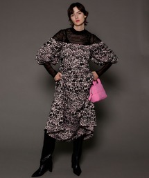 【極美品】MAISON SPECIAL 2WAYパフジャガードワンピース　ピンク MAISON SPECIAL（メゾンスペシャル）の「2way Paff Jacquard