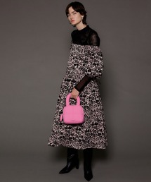 2way Paff Jacquard Onepiece/2WAYパフジャガードワンピース