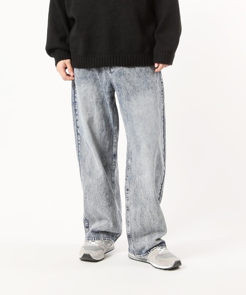 TopIsm（トップイズム）の「ワイドストレート デニムパンツ（デニムパンツ・メンズ・ワンウォッシュ/ブラック系その他3/ケミカルウォッシュ/ブラック系その他/ブラック系その他2・LL/L/M）」の11枚目の写真