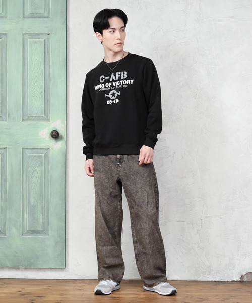 TopIsm（トップイズム）の「ワイドストレート デニムパンツ（デニムパンツ・メンズ・ワンウォッシュ/ブラック系その他3/ケミカルウォッシュ/ブラック系その他/ブラック系その他2・LL/L/M）」の8枚目の写真