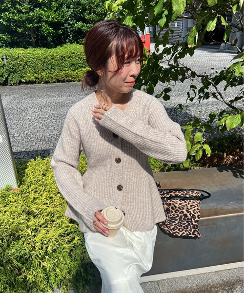 feepur（フェピュール）の「【ハンドウォッシャブル】ペプラム畦編み