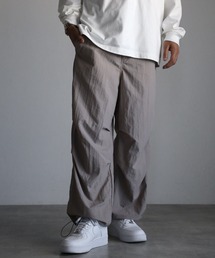 CREARE -LINO- | ナイロン オーバーサイズ ルーズ ワイド パラシュートパンツ<ユニセックス>(カーゴパンツ)