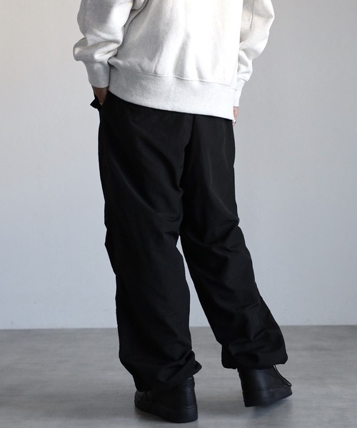 セール】ナイロン オーバーサイズ ルーズ ワイド パラシュートパンツ