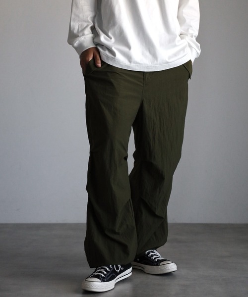 セール】ナイロン オーバーサイズ ルーズ ワイド パラシュート