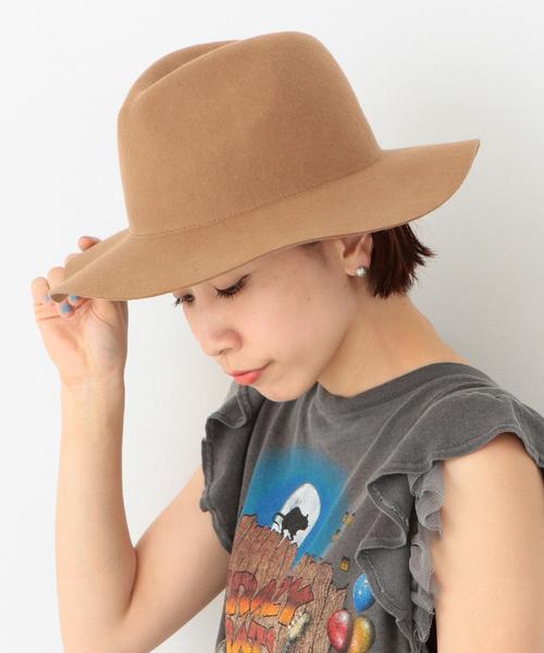 Another Edition（アナザーエディション）の「ベーシックツバヒロナカオレHAT/AE Basic ﾂﾊﾞﾋﾛﾅｶｵﾚHAT（ハット・レディース・ブラック/グレー/ベージュ/オリーブ・ﾌﾘ-）」の3枚目の写真