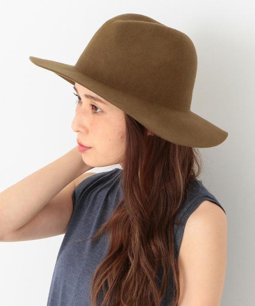 Another Edition（アナザーエディション）の「ベーシックツバヒロナカオレHAT/AE Basic ﾂﾊﾞﾋﾛﾅｶｵﾚHAT（ハット・レディース・ブラック/グレー/ベージュ/オリーブ・ﾌﾘ-）」の4枚目の写真