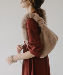 ギャザーハンドルエコファーミニワンショルダーバッグ