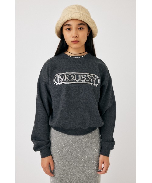 MOUSSY(マウジー)の「MOUSSY METALLIC LOGO プルオーバー(スウェット・レディース・ブラック/ホワイト/ブルー・FREE)」の4枚目の写真