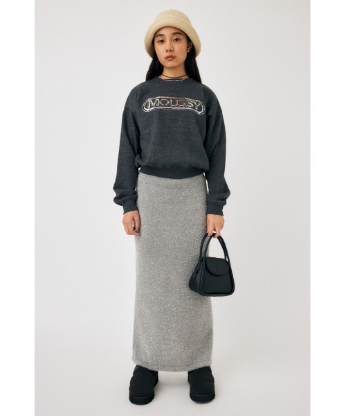 MOUSSY(マウジー)の「MOUSSY METALLIC LOGO プルオーバー(スウェット・レディース・ブラック/ホワイト/ブルー・FREE)」の5枚目の写真