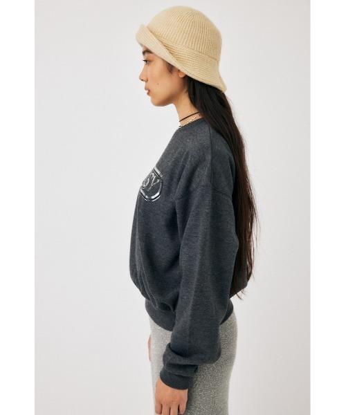 MOUSSY(マウジー)の「MOUSSY METALLIC LOGO プルオーバー(スウェット・レディース・ブラック/ホワイト/ブルー・FREE)」の6枚目の写真