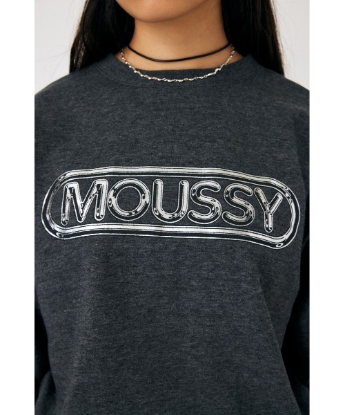 MOUSSY(マウジー)の「MOUSSY METALLIC LOGO プルオーバー(スウェット・レディース・ブラック/ホワイト/ブルー・FREE)」の8枚目の写真