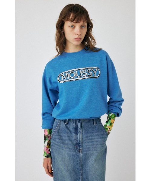 MOUSSY(マウジー)の「MOUSSY METALLIC LOGO プルオーバー(スウェット・レディース・ブラック/ホワイト/ブルー・FREE)」の11枚目の写真