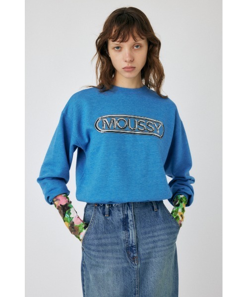 MOUSSY(マウジー)の「MOUSSY METALLIC LOGO プルオーバー(スウェット・レディース・ブラック/ホワイト/ブルー・FREE)」の12枚目の写真