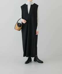 かぐれ | 『低身長向けも展開』ウールスムースボックスワンピース(ワンピース)