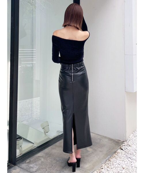 GYDA（ジェイダ）の「2WAY シャギーダブルZIP ニットトップス（ニット/セーター・レディース・オフホワイト/ブラック・FREE）」の8枚目の写真