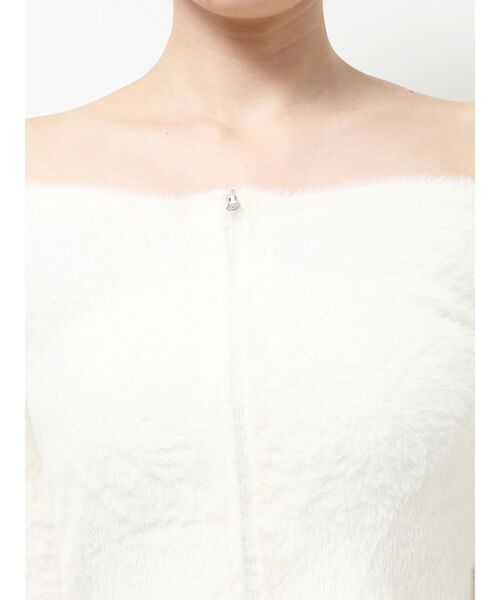 GYDA（ジェイダ）の「2WAY シャギーダブルZIP ニットトップス（ニット/セーター・レディース・オフホワイト/ブラック・FREE）」の19枚目の写真