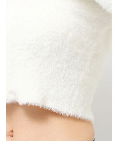 GYDA（ジェイダ）の「2WAY シャギーダブルZIP ニットトップス（ニット/セーター・レディース・オフホワイト/ブラック・FREE）」の21枚目の写真