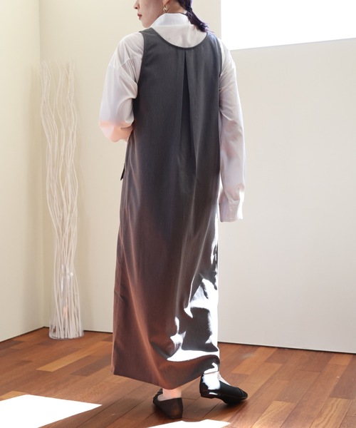 ULEULA(ウルア)の「ZIPロングワンピース/前後2WAY(ワンピース・レディース・チャコールグレー/ブラック・FREE)」の20枚目の写真