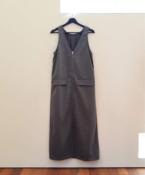 ULEULA(ウルア)の「ZIPロングワンピース/前後2WAY(ワンピース・レディース・チャコールグレー/ブラック・FREE)」の16枚目の写真