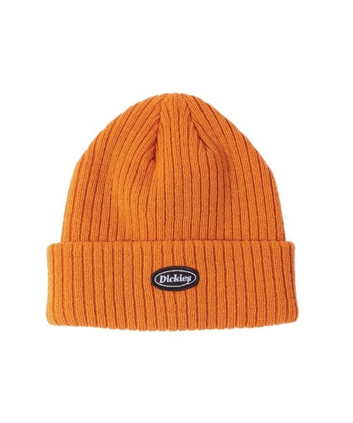 Dickies（ディッキーズ）の「【Dickies】 CALIF LOGO WAPPEN KNIT CAP（ニットキャップ/ビーニー・メンズ・オフホワイト/グレー/オレンジ/ブラック/インディゴブルー・F）」の5枚目の写真
