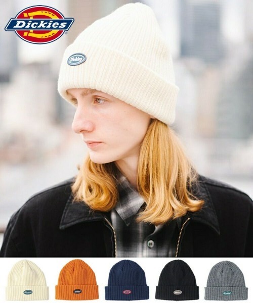 Dickies（ディッキーズ）の「【Dickies】 CALIF LOGO WAPPEN KNIT CAP（ニットキャップ/ビーニー・メンズ・オフホワイト/グレー/オレンジ/ブラック/インディゴブルー・F）」の10枚目の写真