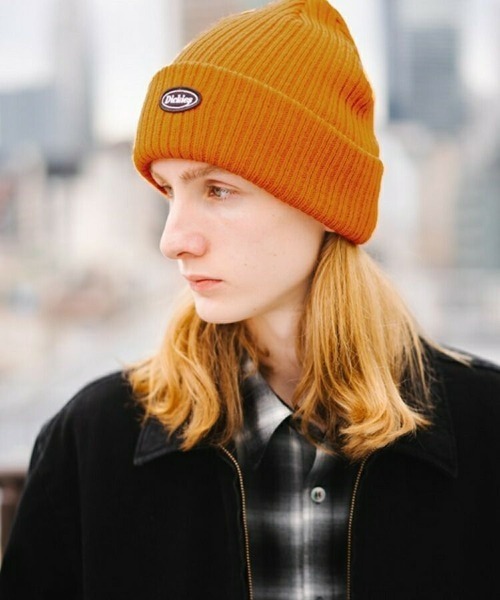 Dickies（ディッキーズ）の「【Dickies】 CALIF LOGO WAPPEN KNIT CAP（ニットキャップ/ビーニー・メンズ・オフホワイト/グレー/オレンジ/ブラック/インディゴブルー・F）」の12枚目の写真