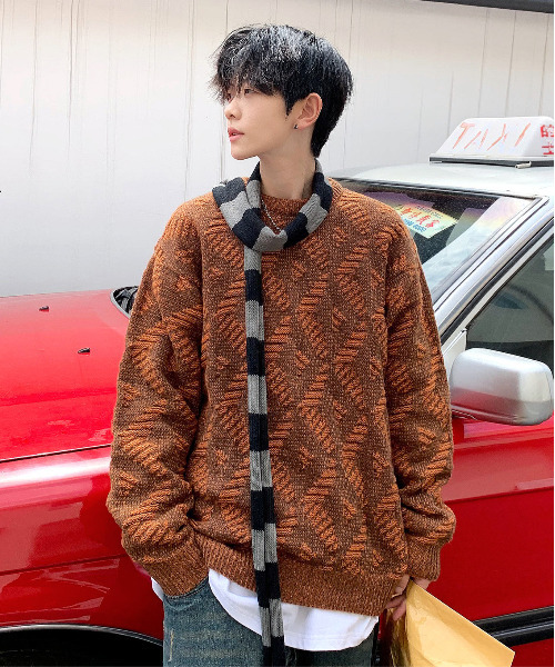 neos(ネオス)の「【neos -addictive design-】ルーズシルエット 球心 ネイティブ 総柄 クルーネック プルオーバー ニット セーター(ニット/セーター・メンズ・ブラウン/ホワイト/グレー/ブラック・X-LARGE/LARGE/MEDIUM)」の22枚目の写真