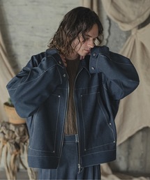 CASPER JOHN | Imitation denim B-3 gimmick flight blouson/イミテーションデニムB-3ギミックフライトブルゾン(ブルゾン)