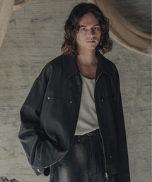 Imitation denim B-3 gimmick flight blouson/イミテーションデニムB-3ギミックフライトブルゾン