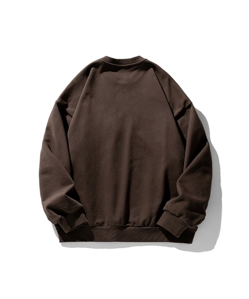 aimoha（アイモハ）の「aimoha outdoor　ワッペン刺繍  クールネックプルオーバー　スウエット（スウェット・レディース・ベージュ/ブラック/チョコ・LARGE/MEDIUM/X-LARGE）」の7枚目の写真