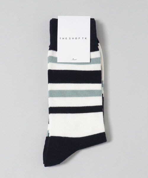 THE SHOP TK （ザ ショップ ティーケー ）の「◆マルチボーダーソックス（ソックス/靴下・メンズ・ブラック系1/ブルー系6・00）」の3枚目の写真