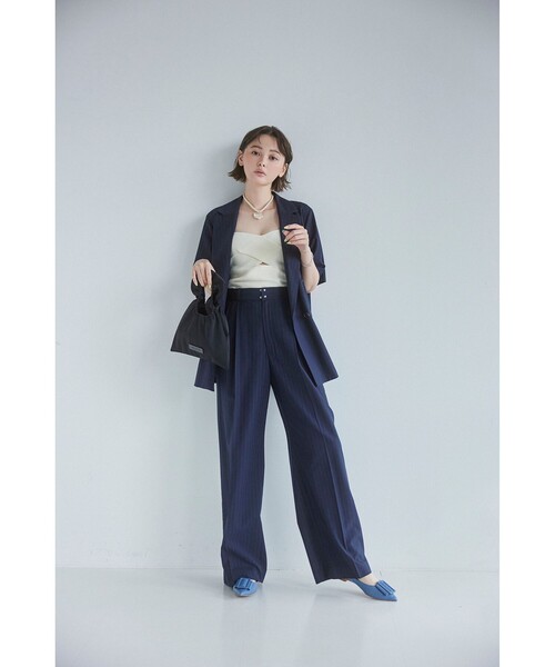 Ray BEAMS（レイビームス）の「Ray BEAMS / リブ ツイスト ビスチェ（チューブトップ・レディース・ブラック/オフホワイト・ONE SIZE）」の5枚目の写真