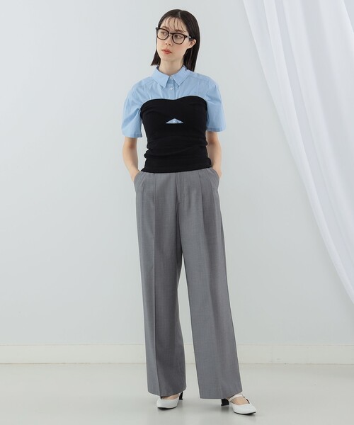 Ray BEAMS（レイビームス）の「Ray BEAMS / リブ ツイスト ビスチェ（チューブトップ・レディース・ブラック/オフホワイト・ONE SIZE）」の17枚目の写真