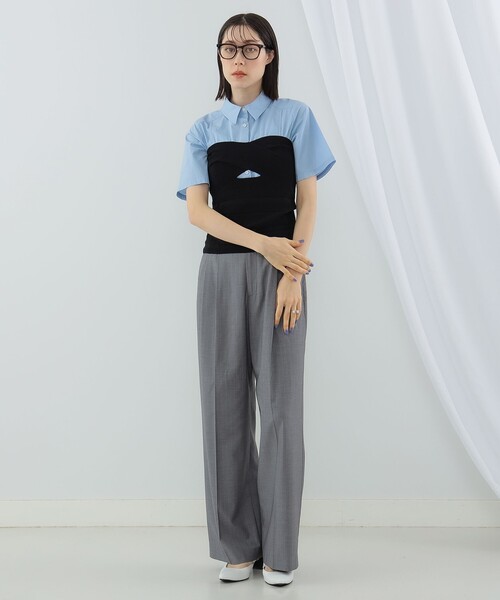 Ray BEAMS（レイビームス）の「Ray BEAMS / リブ ツイスト ビスチェ（チューブトップ・レディース・ブラック/オフホワイト・ONE SIZE）」の19枚目の写真