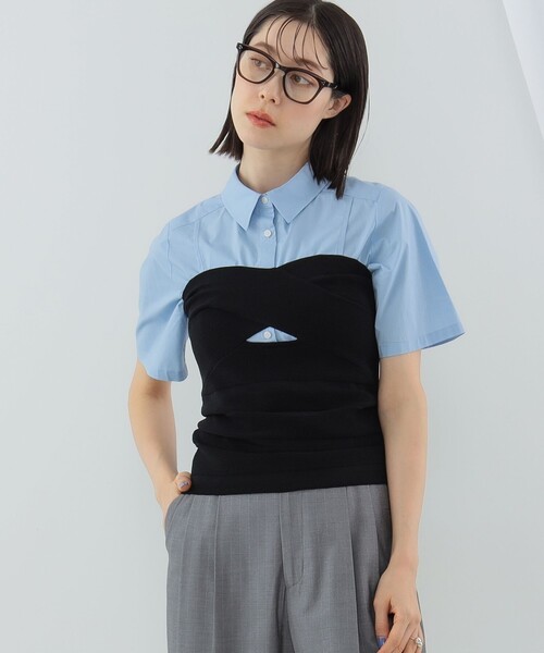 Ray BEAMS（レイビームス）の「Ray BEAMS / リブ ツイスト ビスチェ（チューブトップ・レディース・ブラック/オフホワイト・ONE SIZE）」の20枚目の写真