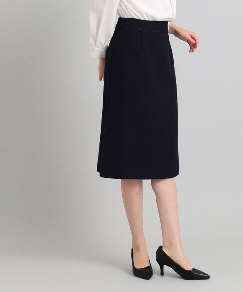 OPAQUE.CLIP（オペークドットクリップ）の「◆≪通勤・セレモニー/セットアップ対応≫ コットンツイードタイトスカート（スカート・レディース・ブラック系3/オフホワイト/ネイビー・40/38/36/42）」の3枚目の写真